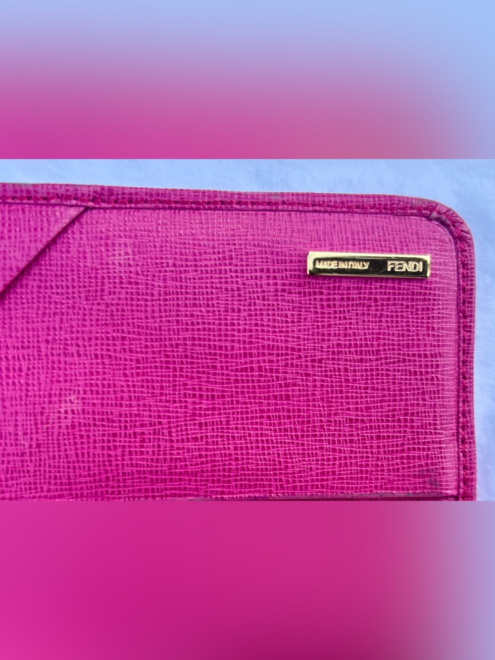 Fendi Tobacco/Pink Zucca Coated Canvas Flap Continental
Wallet. ECU - Picture 9 of 14